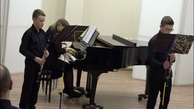 М. Мангани Концертная пьеса для 2 кларнетов. Ф.Пуленк Анданте. Платон Маленков, Константин Новиков