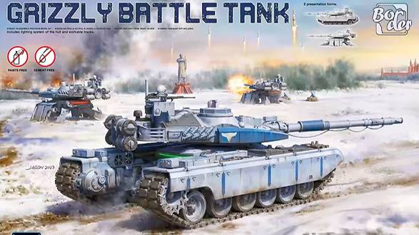 Распаковка Border Model 1 35 BC-002 Grizzly Battle Tank