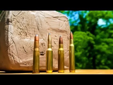 30-30 vs 6.5 creedmoor vs 308 vs 30-06 - Shooting Clay смотреть онлайн