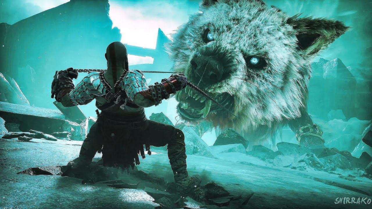 Atreus Swaps Fenrir Soul Giant Wolf Scene (God Of War Ragnarok) 4K ULTRA HD