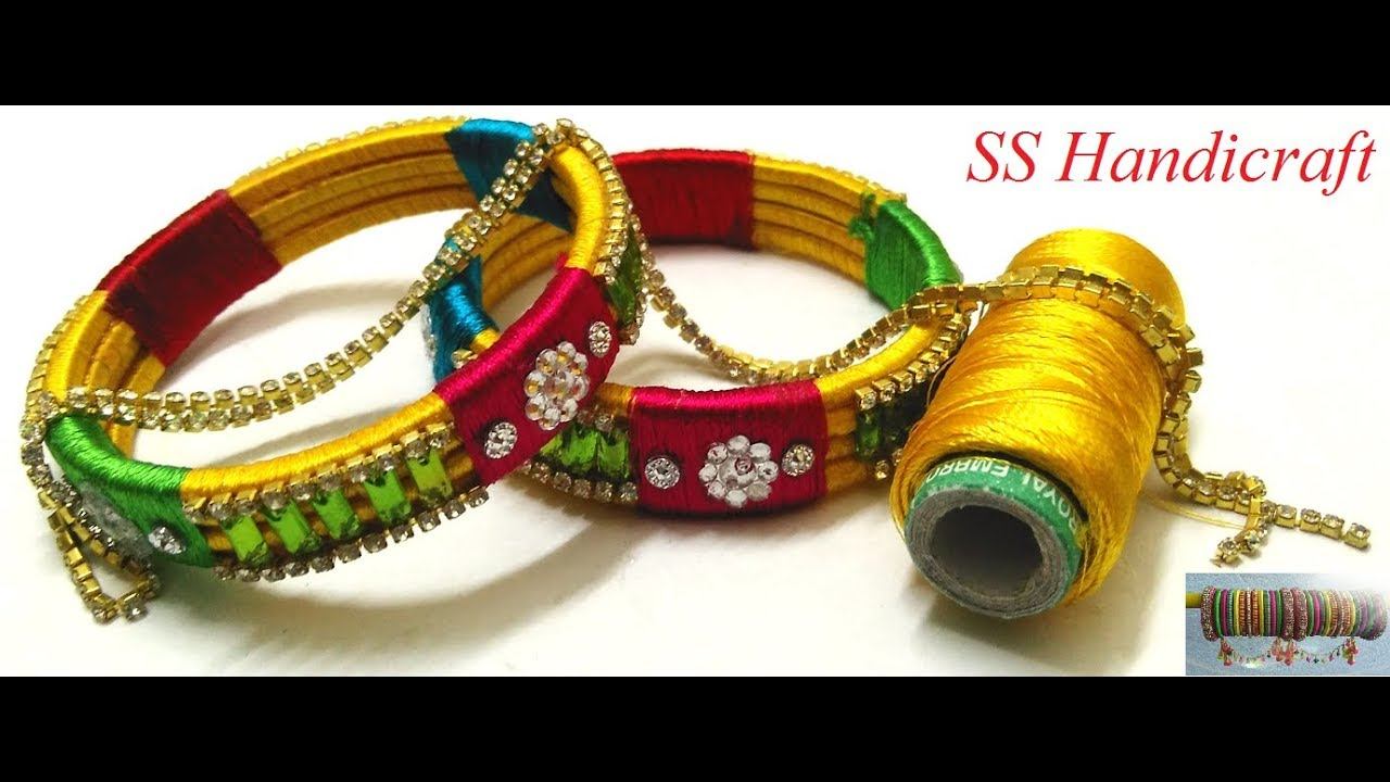 How to Make Party Wear Multi Color Silk Thread Bangles смотреть онлайн