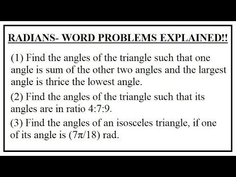 Radian- Word Problems Explained!! | 👩🎓👨🎓✍✍#trigonometry #radians #class11maths #maths #circle смотреть онлайн