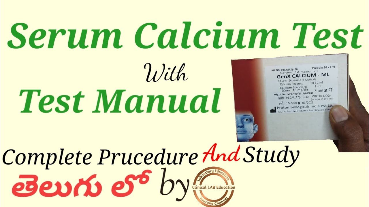 Serum Calcium Test in Telugu | GenX Proton Reagent | Erba Semi Analyzer смотреть онлайн