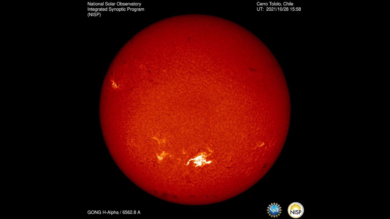 X-class flare observed by NSF's GONG network смотреть онлайн