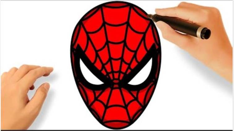 КАК ЛЕГКО НАРИСОВАТЬ МАСКУ ЧЕЛОВЕКА-ПАУКА 🕷