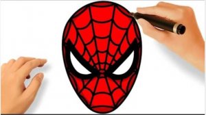 КАК ЛЕГКО НАРИСОВАТЬ МАСКУ ЧЕЛОВЕКА-ПАУКА 🕷