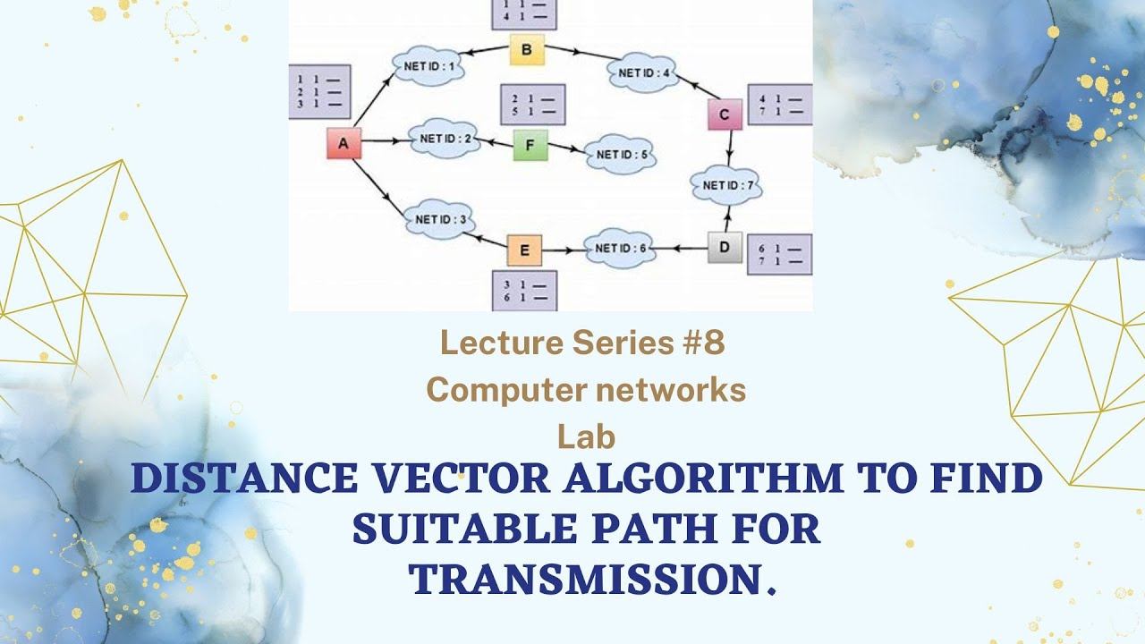 Distance vector algorithm to find suitable path for transmission|Computer Networks Lab|ns2 simulato смотреть онлайн