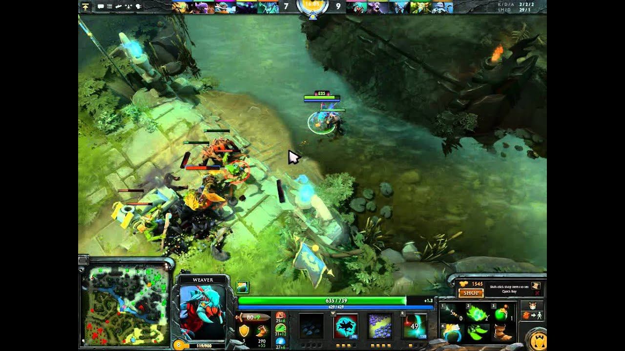 Dota 2 Weaver Gameplay + 2 Triple Kills смотреть онлайн