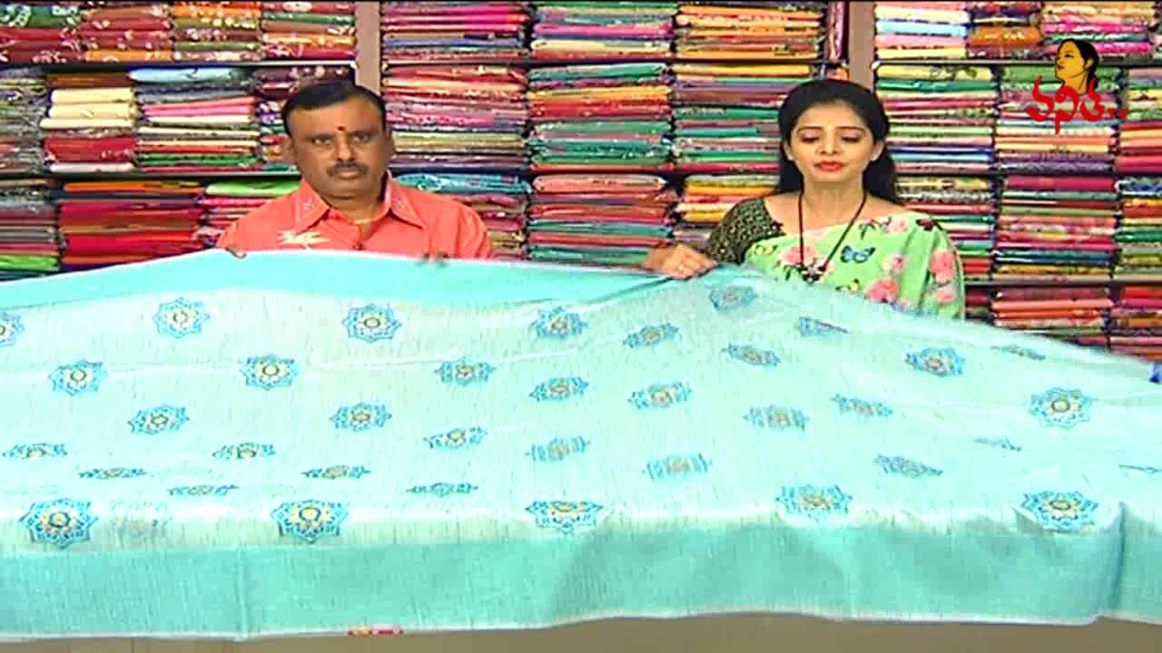 Light Sky Blue Color Dupion Silk Saree | Manoharam | New Arrivals | Vanitha TV смотреть онлайн