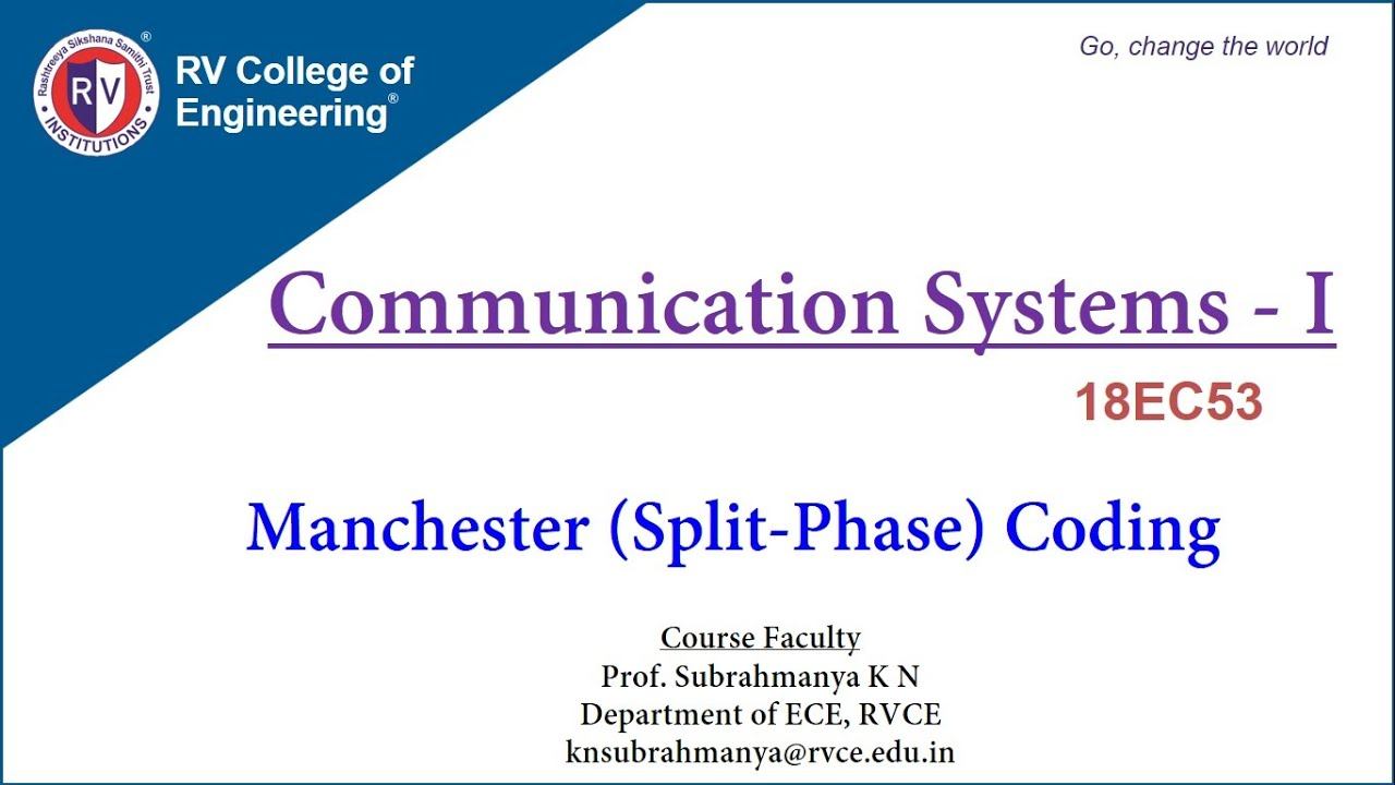 Communication Systems - 1 [Manchester Coding]