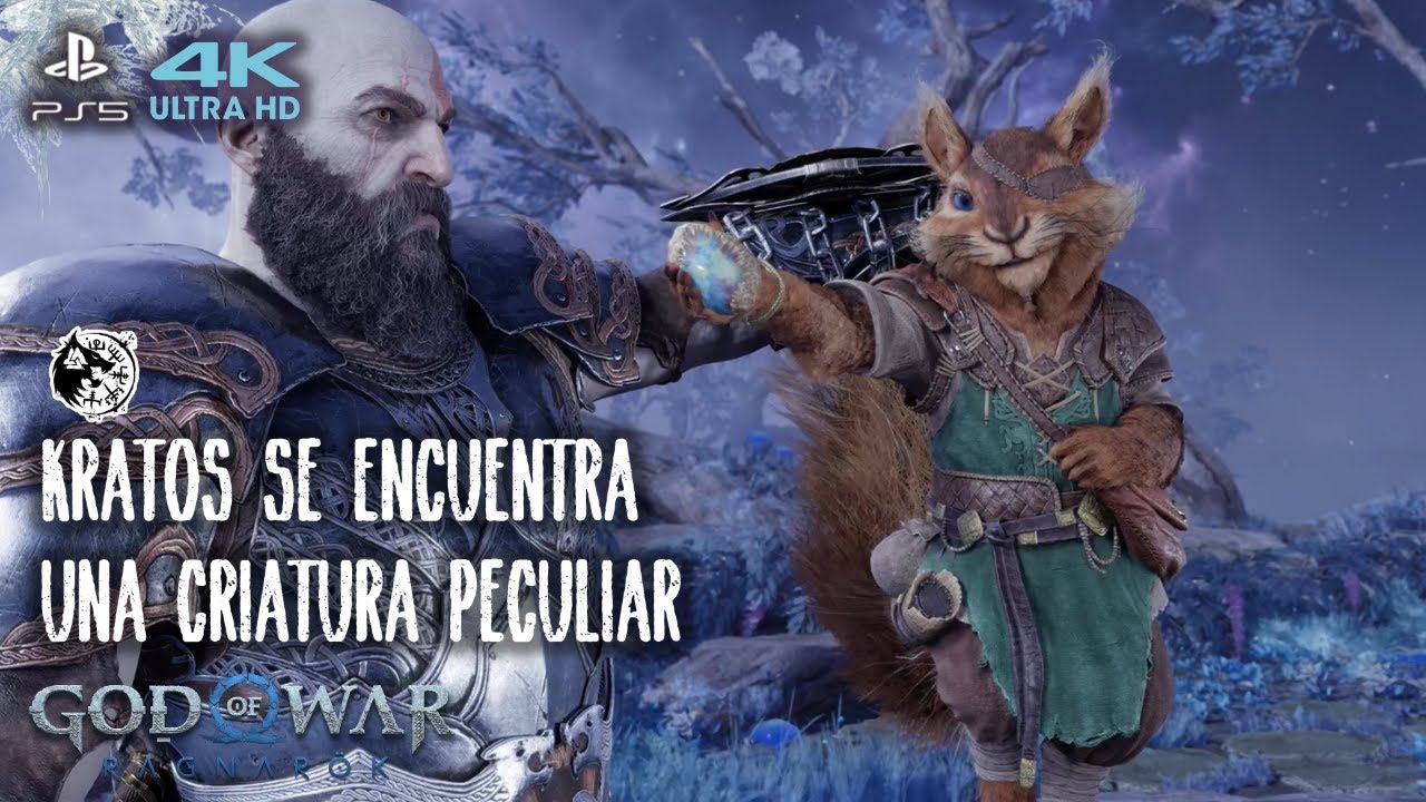 Kratos conoce a la ardilla RATATOSKR God of War Ragnarok смотреть онлайн