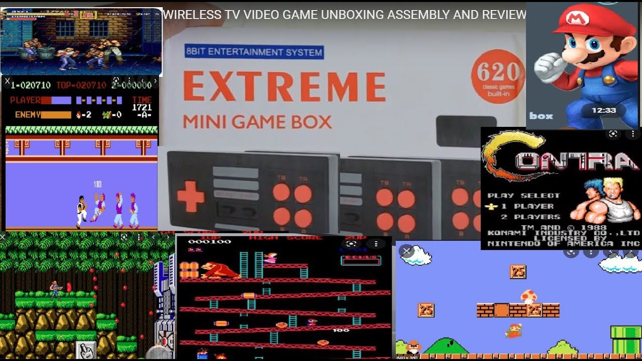 EXTREME MINI GAME BOX WIRELESS TV VIDEO GAME UNBOXING ASSEMBLY AND REVIEW IN TELUGU смотреть онлайн
