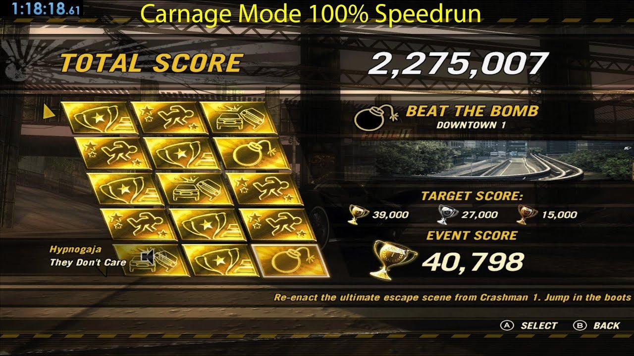 FlatOut: Ultimate Carnage | Speedrun Carnage Mode 100% - 1:18:18 (World Record) смотреть онлайн