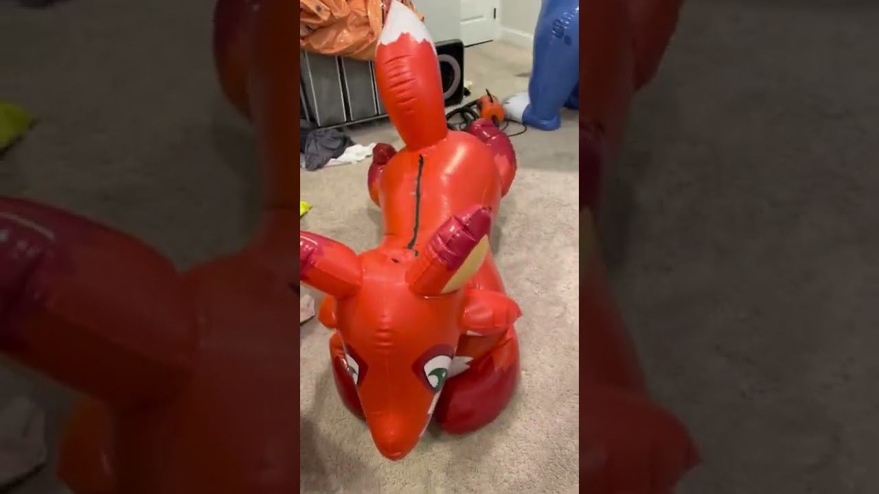 Get dressed and undressed in a double layered inflatable pvc laying fox pooltoy suit смотреть онлайн