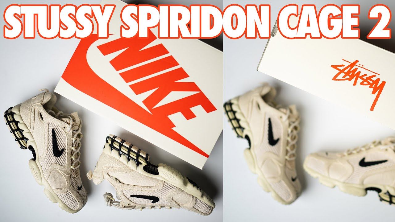 Stussy x Nike Air Zoom Spiridon Cage 2 Fossil Review смотреть онлайн