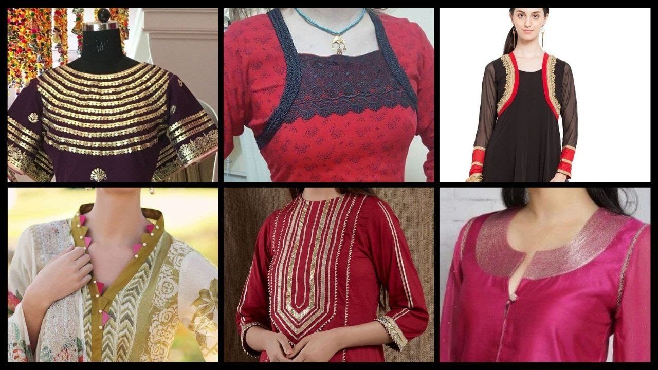 36 Amazing Kurti Neck Designs With Lace and borders | Fabulous and amazing kurti neck design 2019 смотреть онлайн