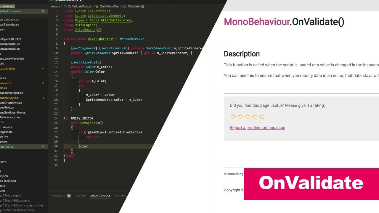 Unity советы | OnValidate — правильная работа с методом