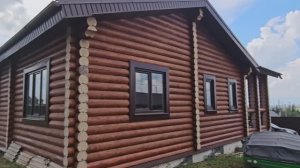 Видеообзор дома из оцилиндрованного бревна 220 мм.