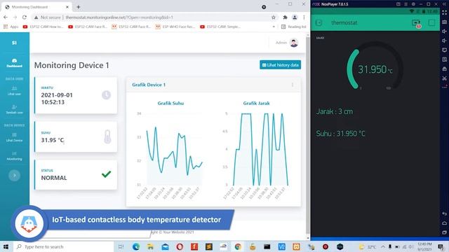 IoT-Based Contactless Body Temperature Detector Monitoring With Web dan Bylnk смотреть онлайн