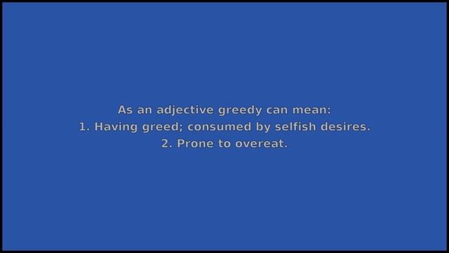 GREEDY - Meaning and Pronunciation смотреть онлайн