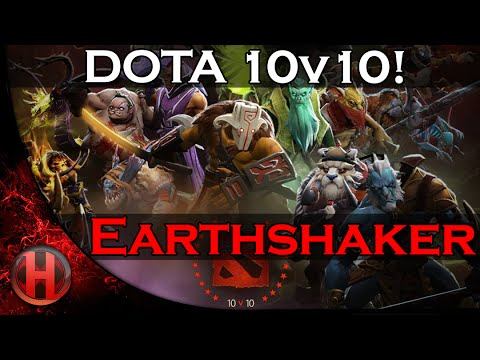 DOTA 10v10 Custom Game - Earthshaker | EPIC 8man RAVAGE! смотреть онлайн