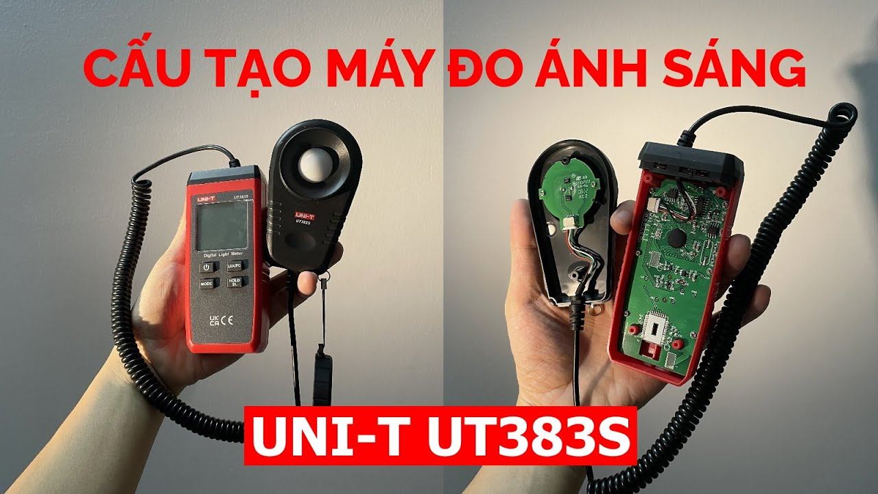 Cấu Tạo Máy đo ánh Sáng - Lux Meter UNI-T UT383S | Hiếu - Tập Làm Kỹ Sư