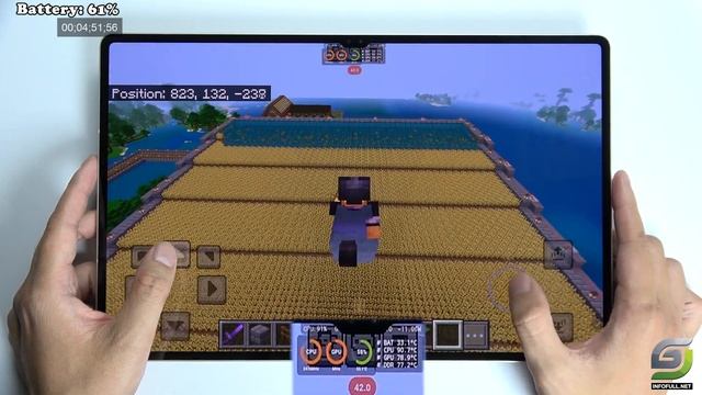 Samsung Tab S9 Ultra Test Game Minecraft | Snapdragon 8 Gen 2