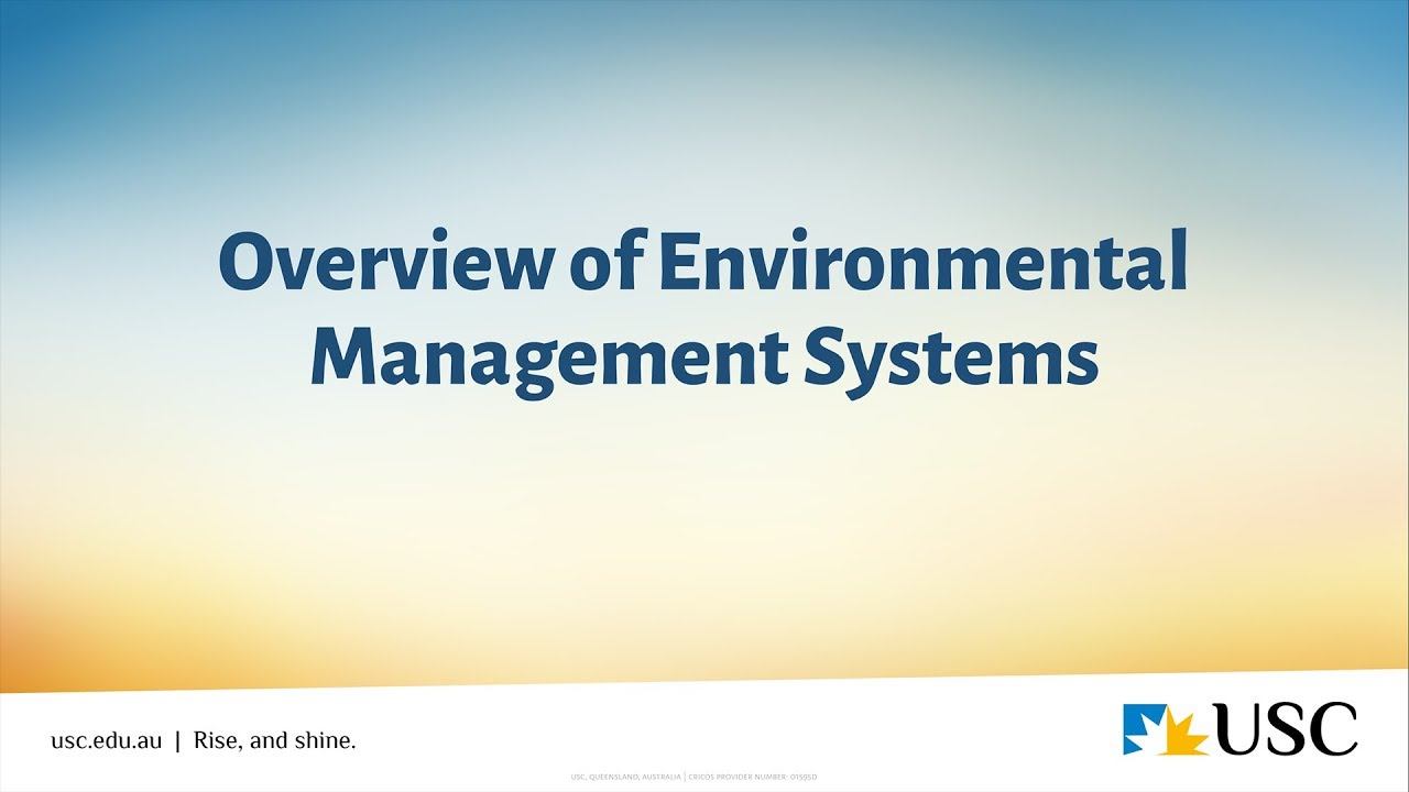 Overview of Environmental Management Systems смотреть онлайн