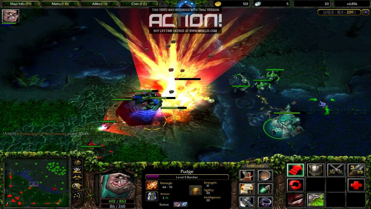 Dota 1 Pudge Gameplay