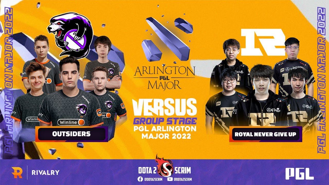 Outsiders vs Royal Never Give Up - PGL Arlington Major 2022 - Group Stage - BO2 смотреть онлайн