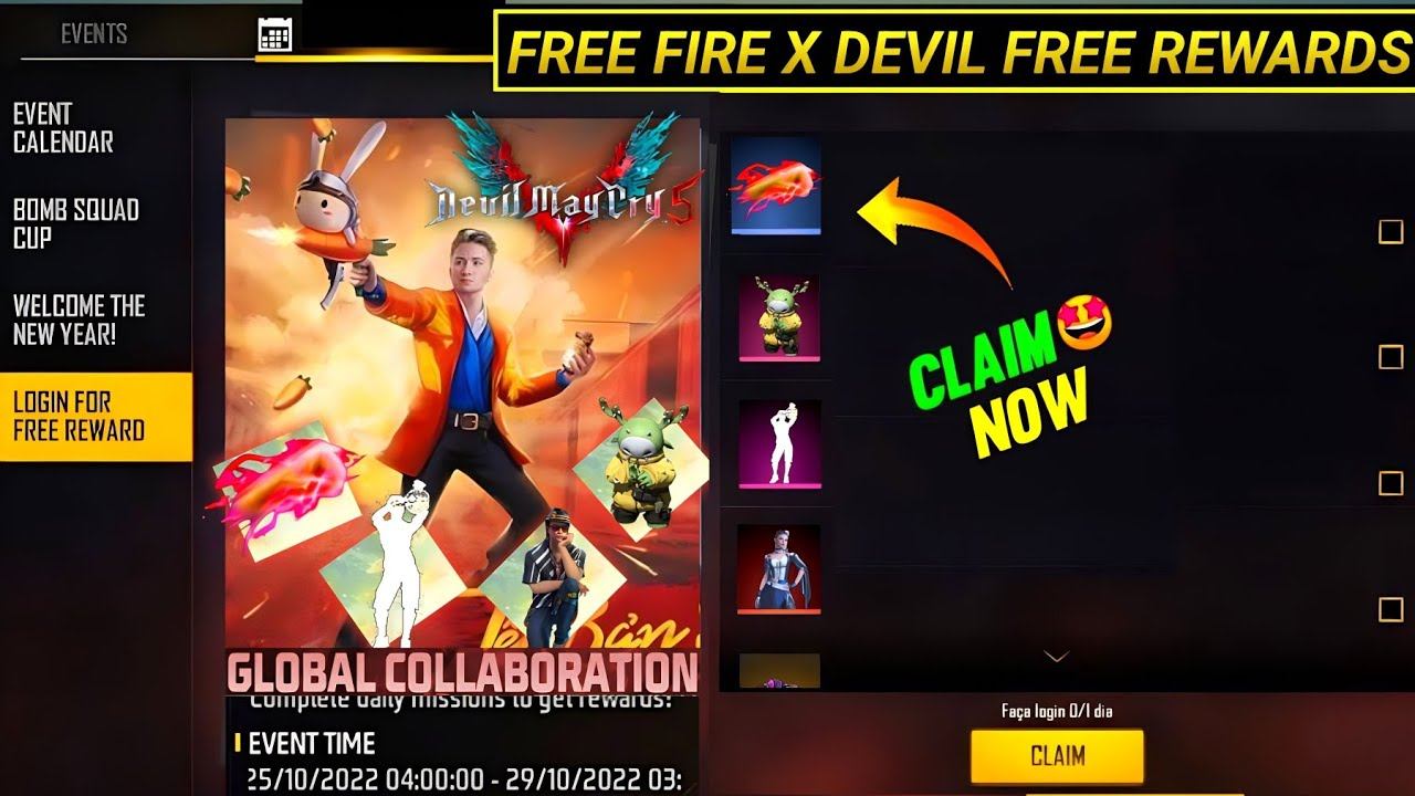 FREE FIRE NEW EVENT | 12 JANUARY NEW EVENT | FREE FIRE X DEVIL MAY CRY FREE REWARDS | FF NEW EVENT смотреть онлайн