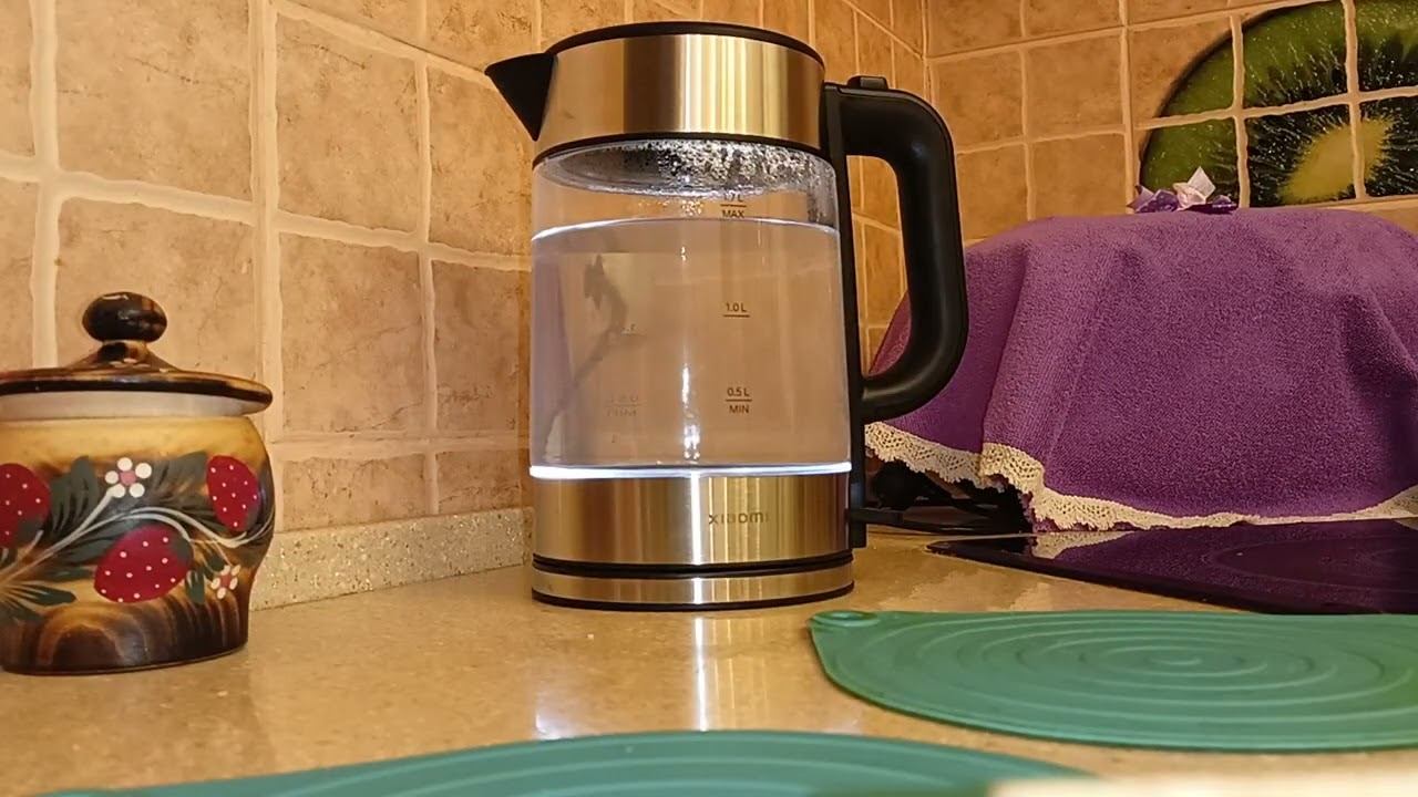 Чайник Xiaomi Electric Glass Kettle обзор,время кипячения,шум. смотреть онлайн