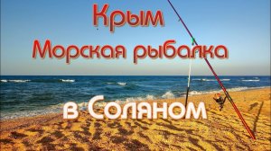 Крым Морская рыбалка в Соляном