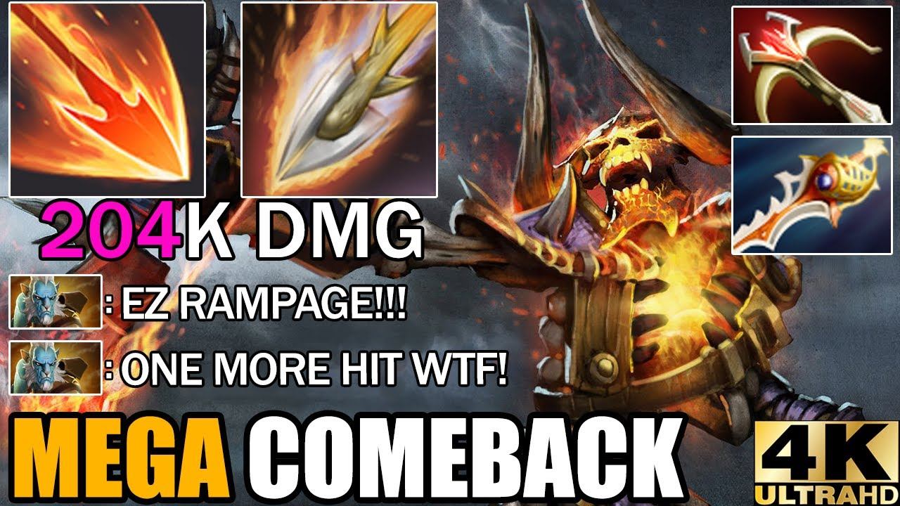 Amazing Hard Carry Battle 204K Damage Clinkz VS Rampage Phantom Lancer Epic Mega Comeback Dota 2 смотреть онлайн