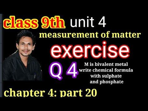 class 9 science chapter 4 exercise question 4 b)||M is bivalent metal write formulae with sulphate смотреть онлайн