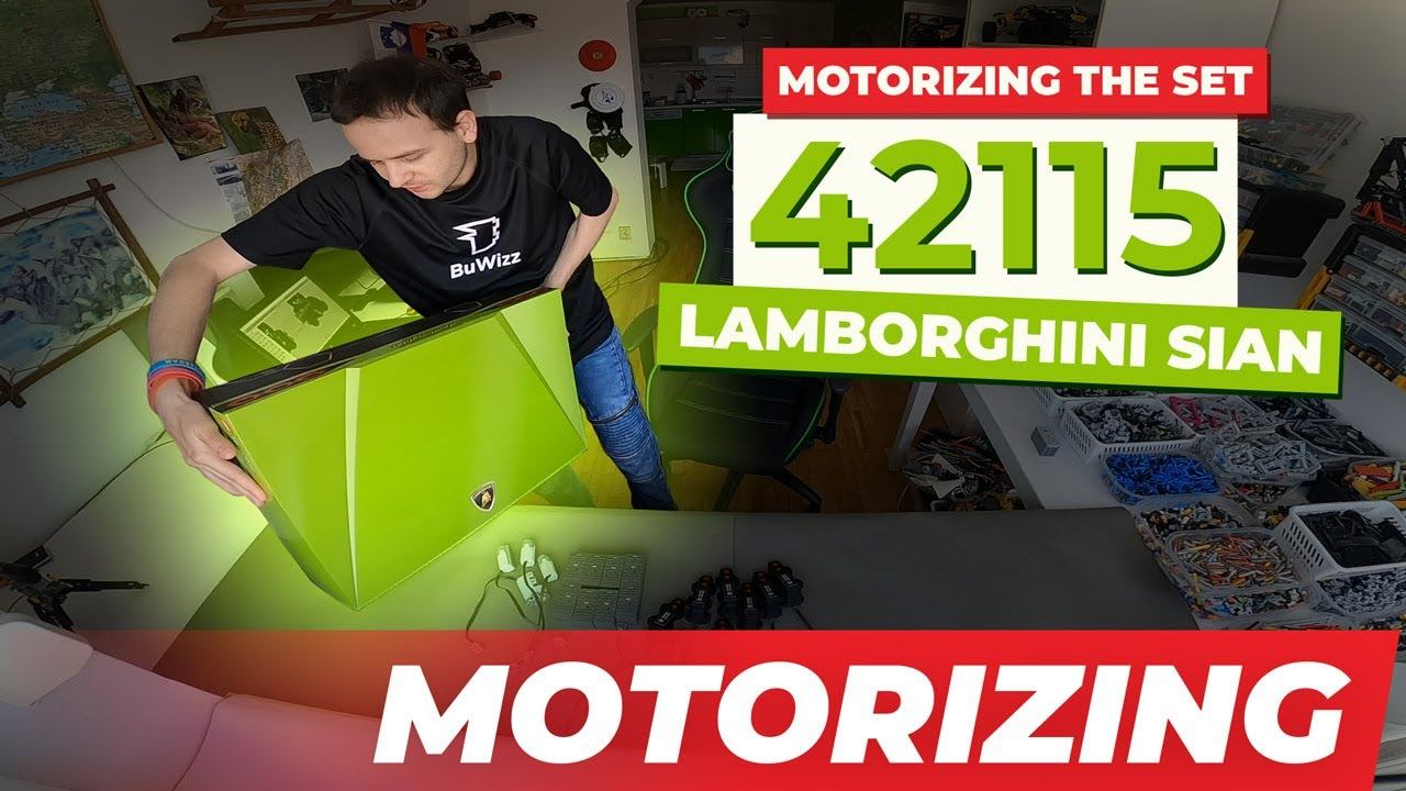 Building the fastest LEGO® MOD series - 42115 Lamborghini Sián - Motorizing the rear wheel drive смотреть онлайн