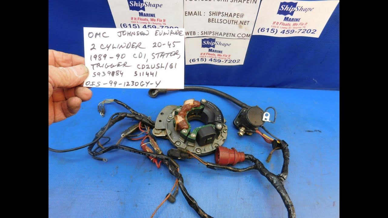 FOR SALE - OMC 2 Cylinder Johnson Evinrude Electrical System $139.95 G-3 смотреть онлайн
