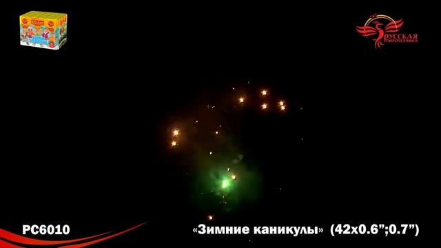 PC 6010 Фейерверк, батарея салютов ЗИМНИЕ КАНИКУЛЫ (0,6-0,7х42) смотреть онлайн