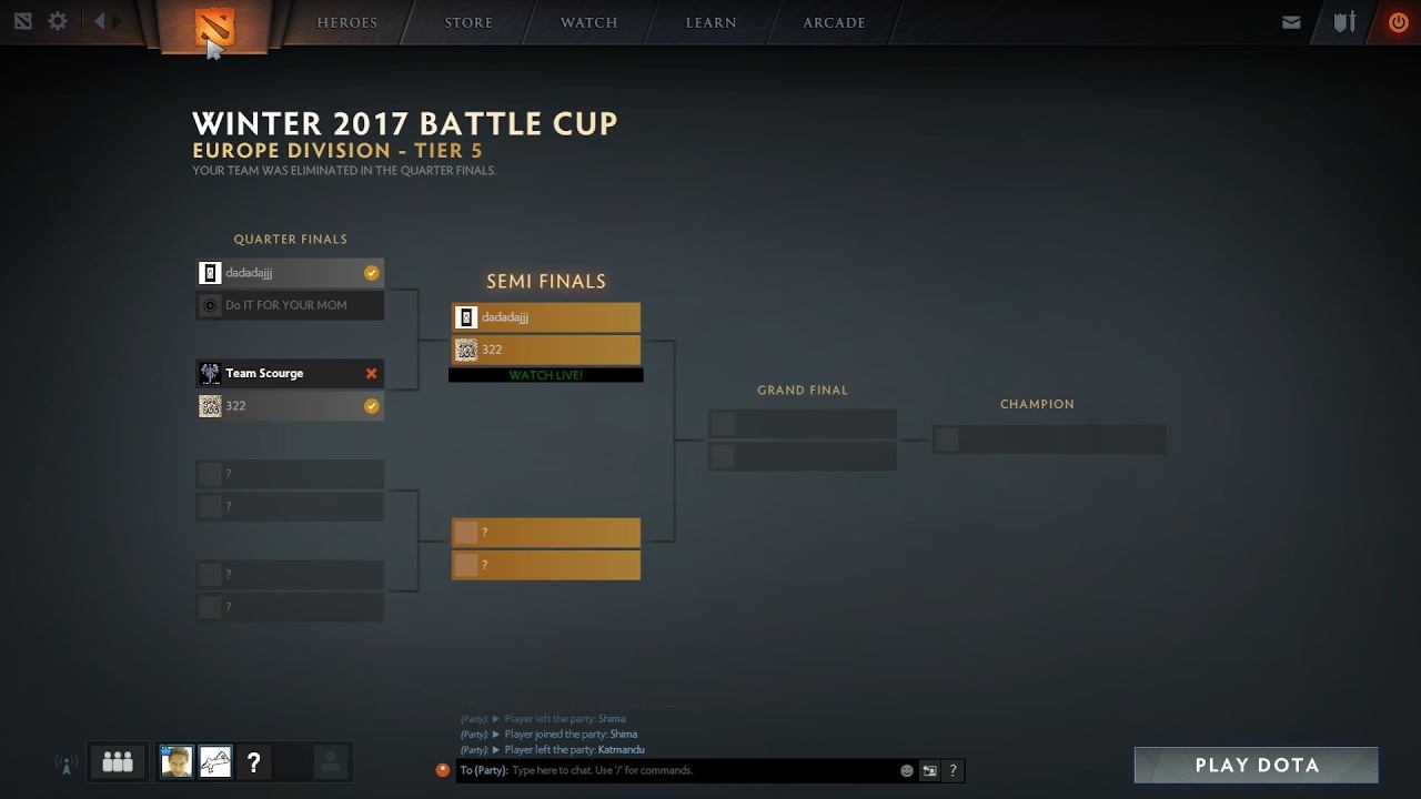 Dota 2 London, UK Battle cup stream 2/4/2017 смотреть онлайн