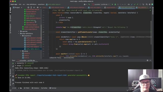 81 - Automating Tables Matching our HTML table to Cucumber Data Table part 2 смотреть онлайн