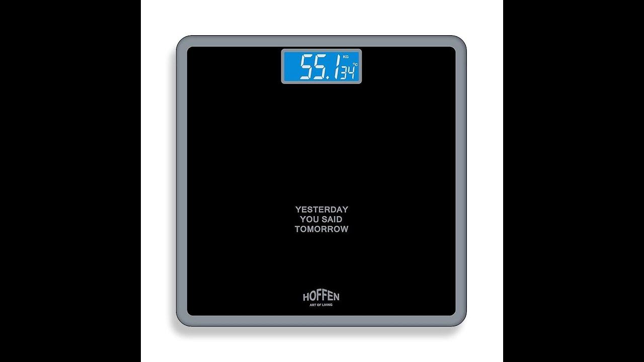 Hoffen Weighing scale Machine with LCD Display|Weight scale limit 180kg|Body Weight scale| смотреть онлайн