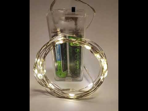 Гирлянда роса на батарейках 2 метра, 20 led тепло-белая смотреть онлайн