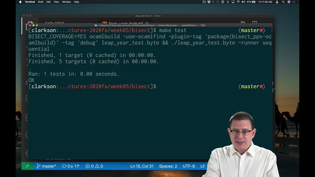 Bisect | OCaml Programming | Chapter 6 Video 18 смотреть онлайн