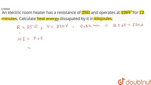 An electric room heater has a resistance of `25 Omega` and operates at `220 V` for `12` смотреть онлайн