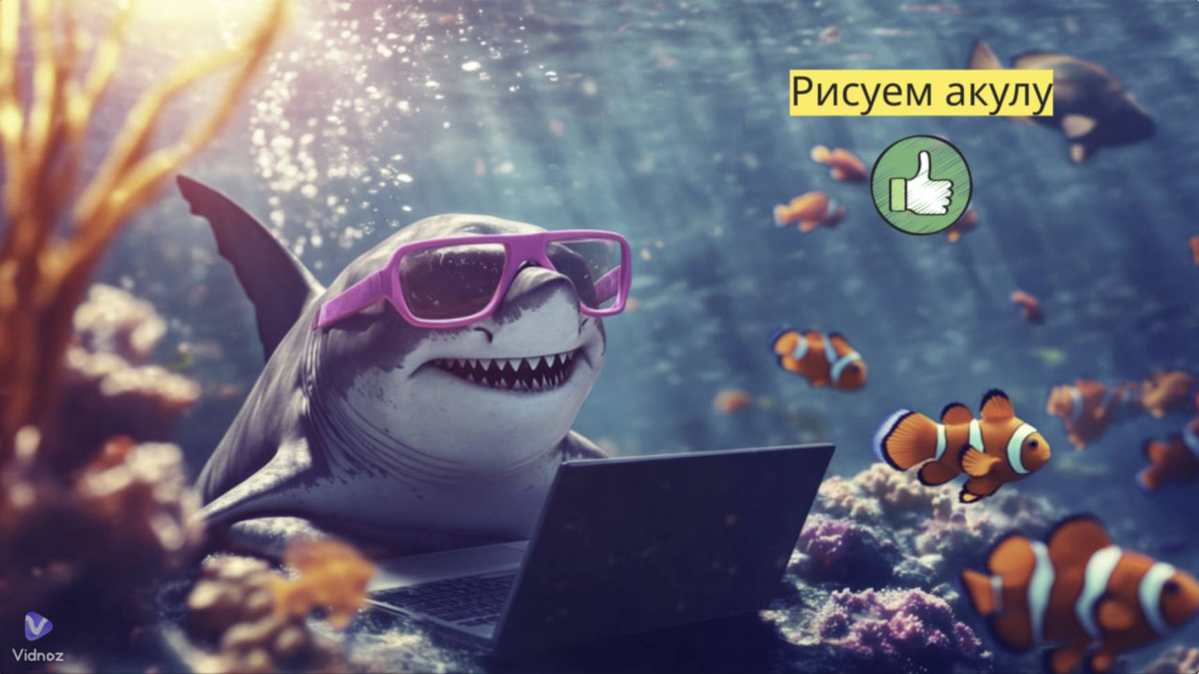 Маленькие художники: Рисуем Акулу - Детский образовательный мультфильм смотреть онлайн