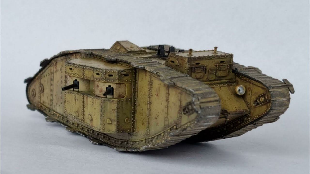 Ромбовидный танк Mk I, Британия, 1916 год смотреть онлайн