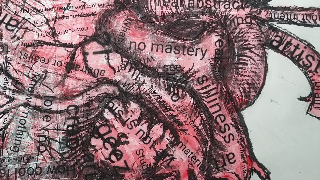This is not art. Dan Tirels Responding to negativity. Charcoal and acrylic collage смотреть онлайн