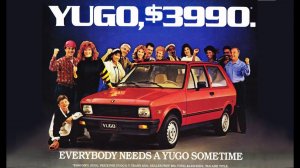 Реклама автомобиля YUGO в США
