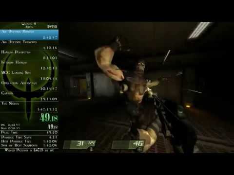 Quake 4 - Any% speedrun in 1:45:27 (time without loads) смотреть онлайн