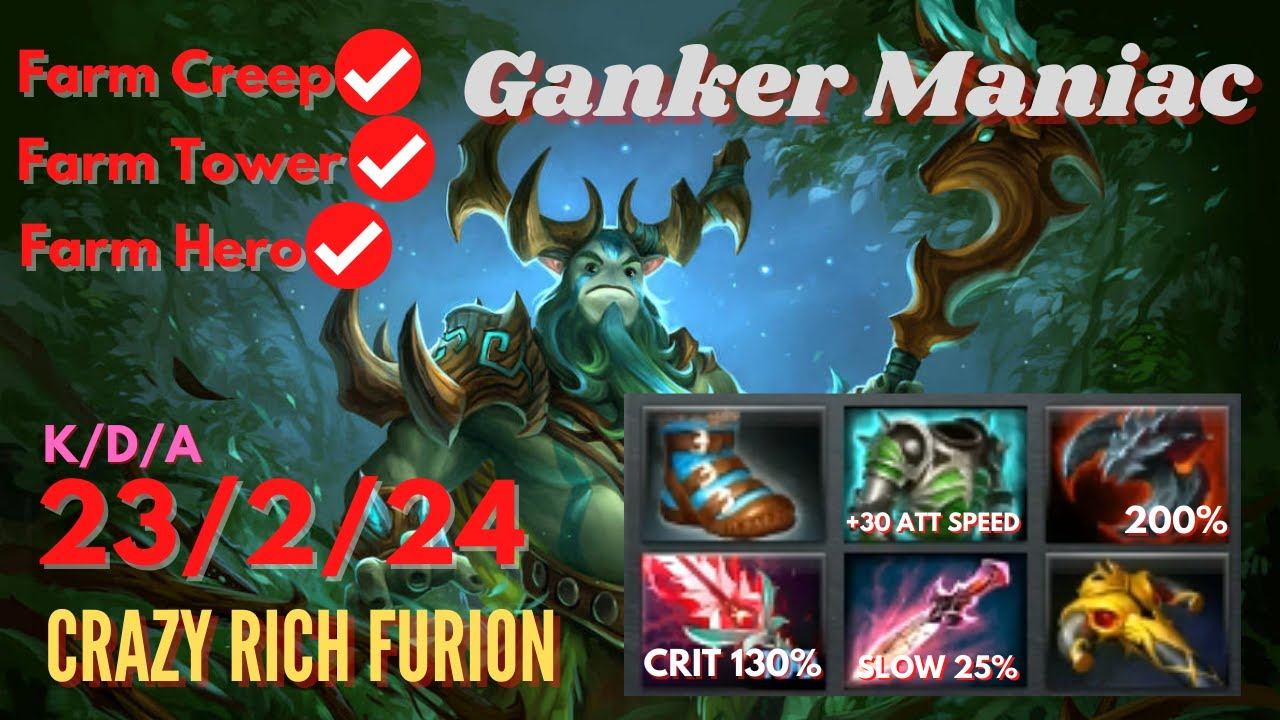 Ganker MANIAC Crazy Rich Furion, Witch Blade + Bloodthorn = IMBA смотреть онлайн
